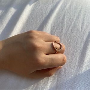 Rose Gold Round Sapphire Ring (SV 925)